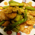 サトモユリア's cooksnap of when they made 海老とアスパラと卵の中華風炒め.