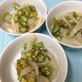 chaiko５'s cooksnap of when they made イカとオクラのわさび醤油和え.