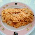 あいこす♡花嫁修業中's cooksnap of when they made ちくわとキムチのオムレツ.