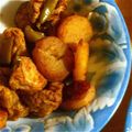 ぷにぷに～mama's cooksnap of when they made おじゃがと油揚げのピリ辛コチュ味噌煮.