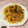ami⚐⚑'s cooksnap of when they made 春キャベツで豚生姜焼パスタ.
