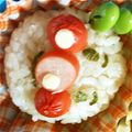 akipan12's cooksnap of when they made キャラ弁＊アンパンマン*おむすびまん.