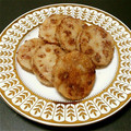 Shinonoge's cooksnap of when they made れんこんのひき肉はさみ揚げ.