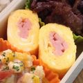 nakamucchi's cooksnap of when they made お弁当に！かわいい！ハム巻き卵焼き.