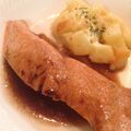 nakamucchi's cooksnap of when they made サーモンのムニエルをバルサミコソースで.