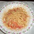 電車小僧's cooksnap of when they made トマトマヨパスタ♪.