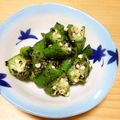 カボリン's cooksnap of when they made 胡麻たっぷり　おくらの胡麻和え.