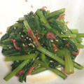 sayogon's cooksnap of when they made 小松菜と桜えびのおひたし.