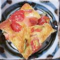 ｸﾏﾘｴ's cooksnap of when they made 鮭と菜の花のオープンオムレツ.