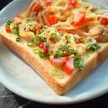 姉ぶた's cooksnap of when they made スイチリマヨトースト　◎カニカマ＆ねぎ◎.