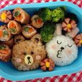cake＊mama's cooksnap of when they made キャラ弁★LINE★ブラウンとコニー弁当.