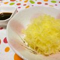 みなみ7's cooksnap of when they made 簡単一品★そうめん南瓜をわさび醤油で.