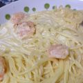 shioinu's cooksnap of when they made スライスチーズ＆牛乳で濃厚カルボナーラ★.