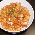 タワ師's cooksnap of when they made 油揚げとトマトの中華卵炒め.