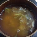 ポメちょん's cooksnap of when they made お湯を注ぐだけ～♪簡単✿白菜キムチスープ.