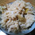 まみしな's cooksnap of when they made ルクルーゼで玄米栗ご飯.