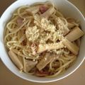 さらんへぴーち's cooksnap of when they made ベーコンとエリンギのコンソメパスタ.