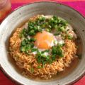 マルルル's cooksnap of when they made チキンラーメン（ネギアレンジ）.