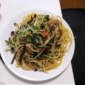 ゆみこたけ's cooksnap of when they made シャキシャキ水菜ときのこ明太子和風パスタ.