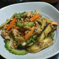 kaz1090's cooksnap of when they made ゴーヤと茄子のひき肉カレー炒め.