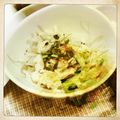 uyuniu's cooksnap of when they made 余った鶏皮でおつまみ＊鶏皮もやしポン酢.