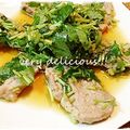 Ｔ，ＳＡＥＫＯ's cooksnap of when they made 低カロ☆豚ヒレのレンジ蒸し三つ葉ソース.