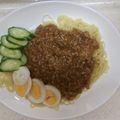 あちぇよし's cooksnap of when they made マルちゃん正麺冷やし中華でジャージャー麺.