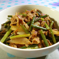 レモンジャ's cooksnap of when they made 豚肉とにんにくの芽の回鍋肉風炒め☆.