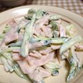ポリの助's cooksnap of when they made キュウリとハムのカラシマヨ和え.