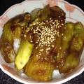 ヒロたんのさあたん's cooksnap of when they made 時短で丼もの一品♪ナスの蒲焼き丼.