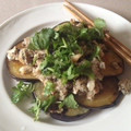 YuMy84's cooksnap of when they made 揚げなすとさば缶.