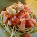 minoriloca's cooksnap of when they made えびとトマトの冷製パスタ.