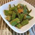 m@n@'s cooksnap of when they made 胡麻たっぷり　おくらの胡麻和え.