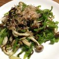 ☆さらみ☆'s cooksnap of when they made ピーマンとキノコの塩昆布炒め.