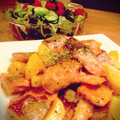 sanon1534's cooksnap of when they made 秋鮭とじゃがいものマヨ炒め.