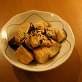 BiwacoJune's cooksnap of when they made 厚揚げとしいたけ（椎茸）の♡黒ゴマ♡煮物.