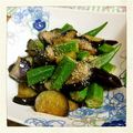 kashikyo's cooksnap of when they made ナスとオクラの胡麻和え.