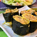 よっしゃん's cooksnap of when they made もやしの★のりたま巻き★.