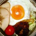 nekowahaha's cooksnap of when they made 野菜たっぷりロコモコ弁当.