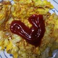 息子は怪獣♪'s cooksnap of when they made キャベツとポテトのスパニッシュオムレツ.
