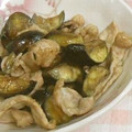 umemodoki's cooksnap of when they made 茄子と豚肉の塩麹＆胡椒炒め.