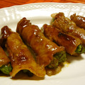 nyanconya's cooksnap of when they made ✿油を使わない♬しし唐の豚肉巻き✿.