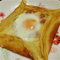 コキンちゃん59's cooksnap of when they made ホットケーキ粉で♪糖質オフの簡単ガレット.