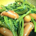 真愛ママ's cooksnap of when they made 簡単！空芯菜とソーセージ炒め.