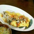 モコとあっくん's cooksnap of when they made もやし入りオムレツ.