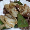 kayonyan's cooksnap of when they made 牛肉とキャベツのオイスターソース炒め.