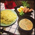 Ｐ．ＭＡＣ's cooksnap of when they made とろ～り☆オクラ＆キムチの豆乳つけスパ☆.