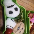 manikey's cooksnap of when they made キャラ弁 なめこキャラ まさる.