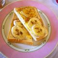 violets's cooksnap of when they made 朝食に♡メープルバナナチーズトースト.