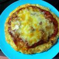 turtle418's cooksnap of when they made 中山家アレンジ、そうめんピザ！.